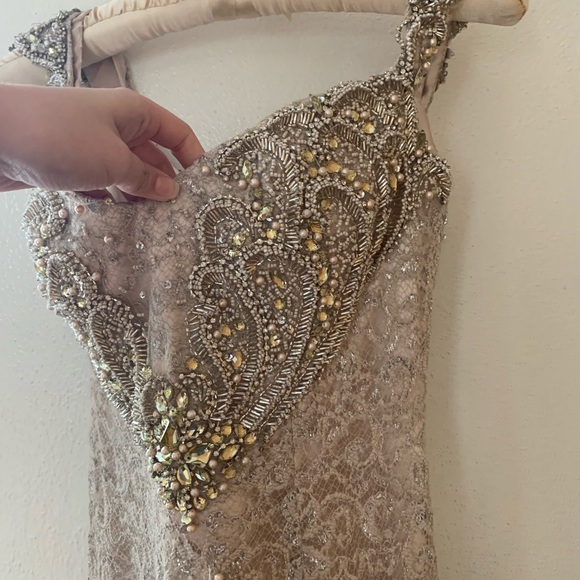 Terani Couture Dresses & Skirts - Terani Couture elegant champagne embellished gown